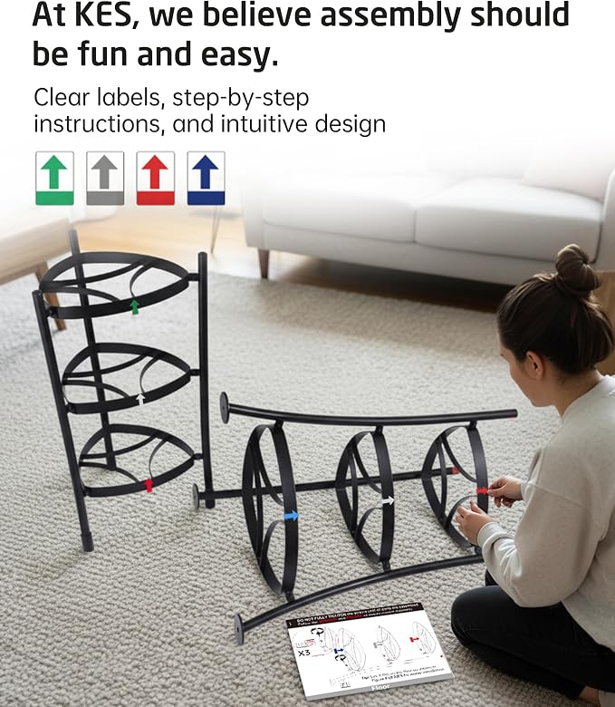 KES 264 Lbs Capacity Freestanding Pot Rack, 6-Tier Cast Iron Cookware Stand - Image 9