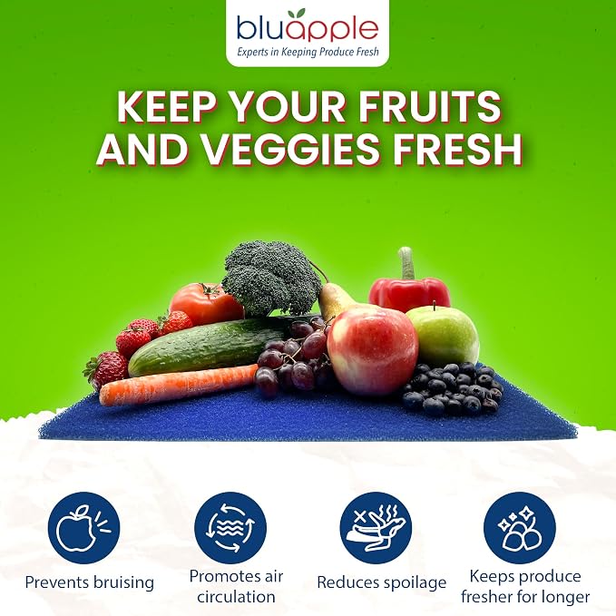 Bluapple FreshMats, Refrigerator Bin Liner, Fridge Drawer Mats, Crisper Life - Image 2