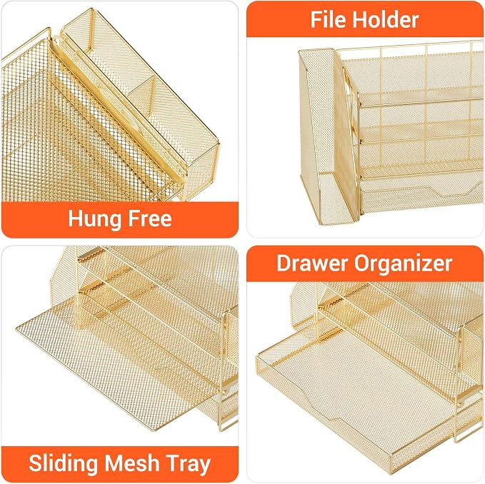 OPNICE Desk Organizer, 4-Tier Desktop File Organizer - Image 5