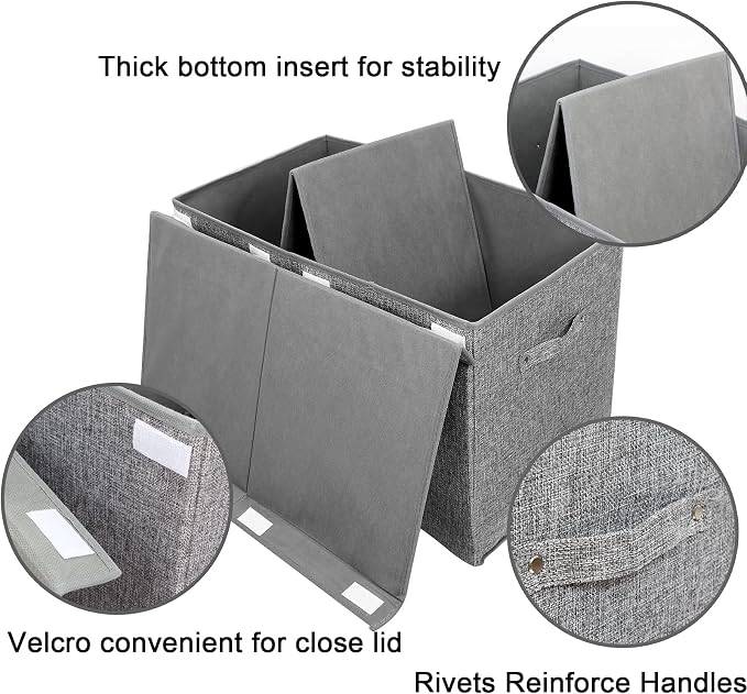 Large Toy Box Storage with Lid, Collapsible Sturdy Toy Chest Storage Bin | Toy - Image 3