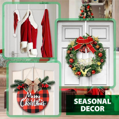 14" Over The Door Hooks, 4 Pack Widen Wreath Hangers Fit The 1-3/4" & 1-3/8" - Image 8
