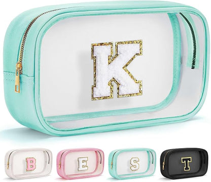YOOLIFE Initial Clear Makeup Bag | Travel Clear Makeup Bag | Travel Beach by YOOLIFE