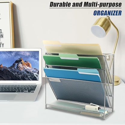 EASEPRES Desk File Organizer Mesh 4-Tier, Hanging Wall Mount Document - Image 6