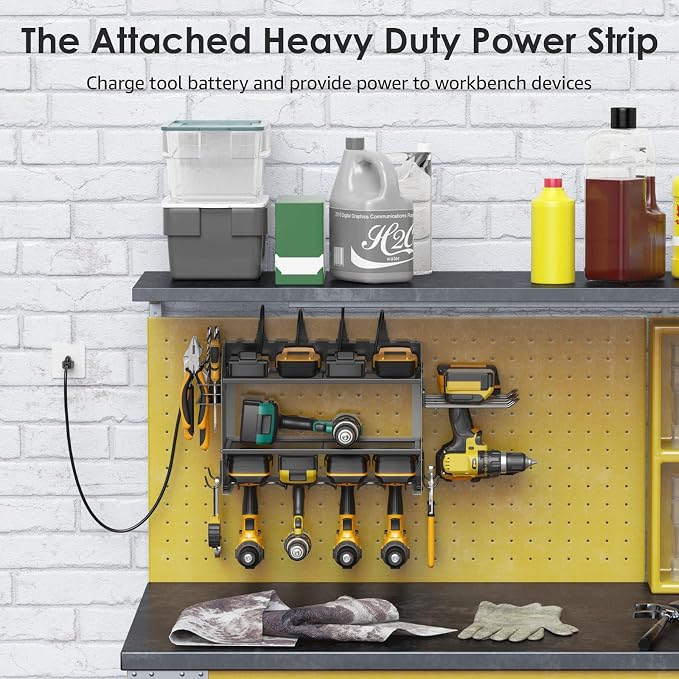 CCCEI Modular Power Tool Organizer Wall Mount Charging Station, Garage Drill - Image 3