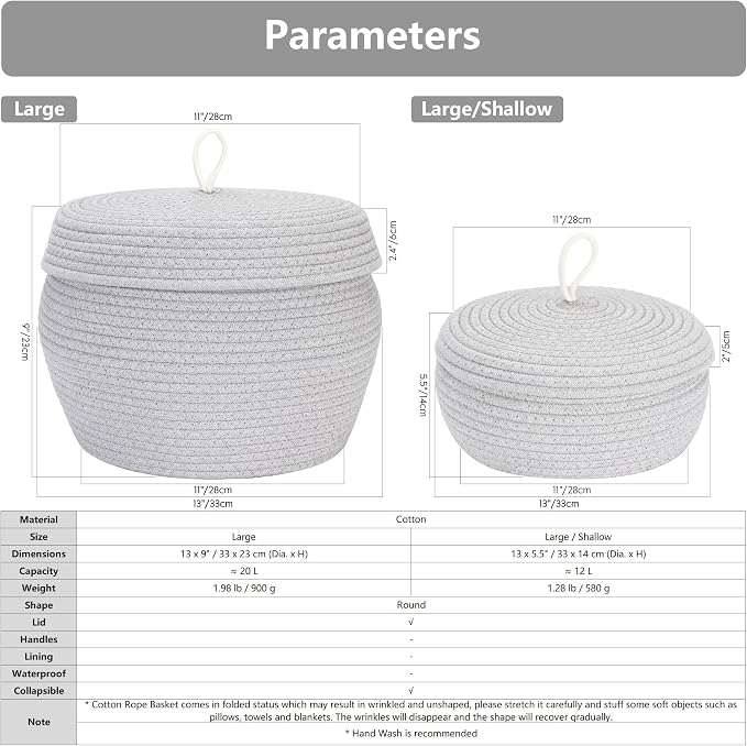 Sea Team Round Cotton Rope Storage Basket - Image 7