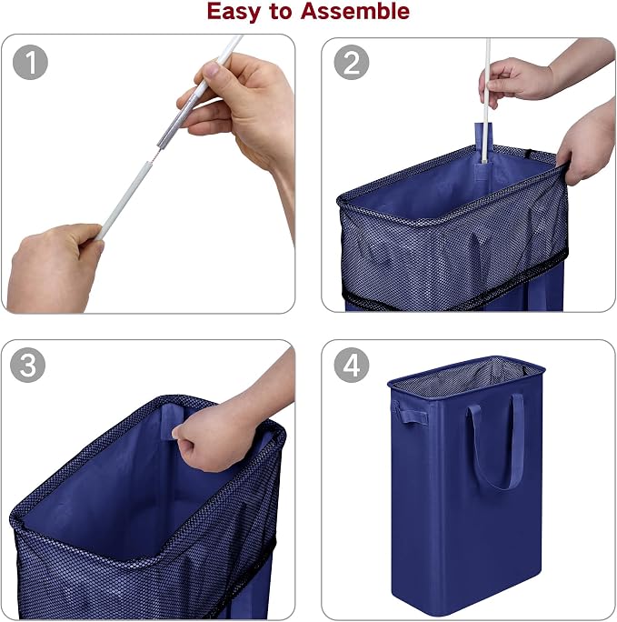 efluky Slim Laundry Basket, Narrow Laundry Hamper - Image 7