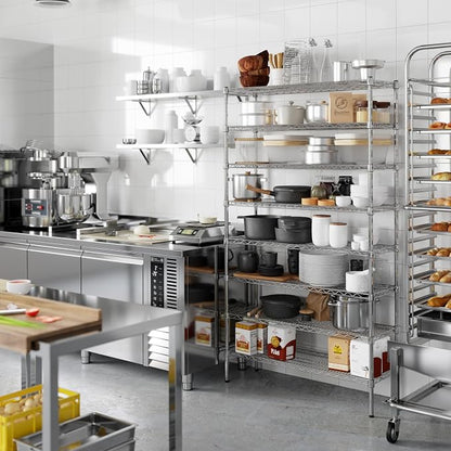 14" Deep x 42" Wide x 74" Height Wire Shelving Kit | 8-Tier | NSF Commercial - Image 4