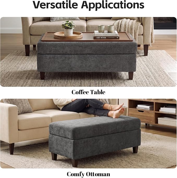 GENTEACO 45" Storage Ottoman Bench - Image 4