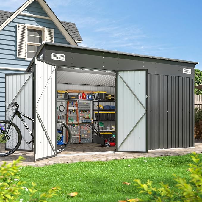 Aoxun 12'x7.3' Outdoor Storage Shed - Image 8