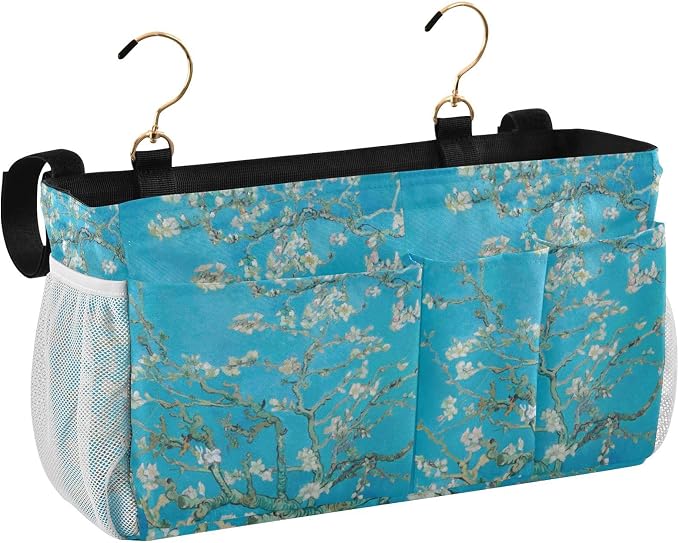 Bedside Caddy for Dorm Bed Bedside Hanging Caddy Bag Iron Frame Storage - Image 2