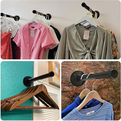 PINTUSON 6 Pcs Industrial Pipe Clothes Bar 12 Inch - Image 5