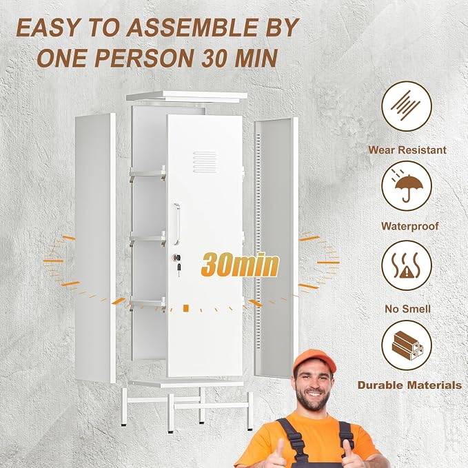 pozdeg 47.24" Metal Storage Locker - Image 7