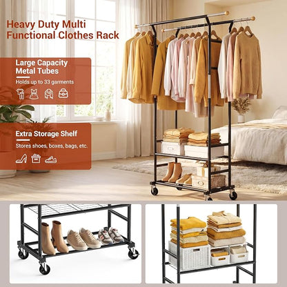 Clothes Rack with 3-Level Height Adjustment - Image 2