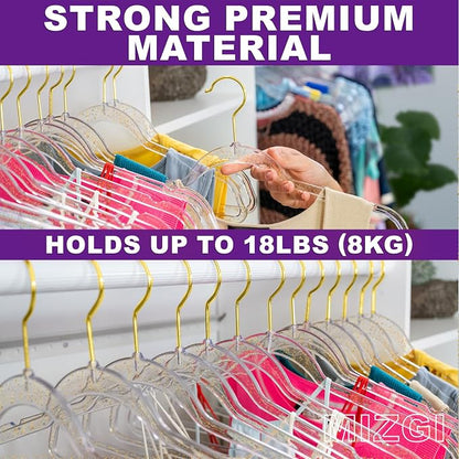 Premium Clear Invisible Acrylic Hangers, Crystal Plastic Hangers - Image 2