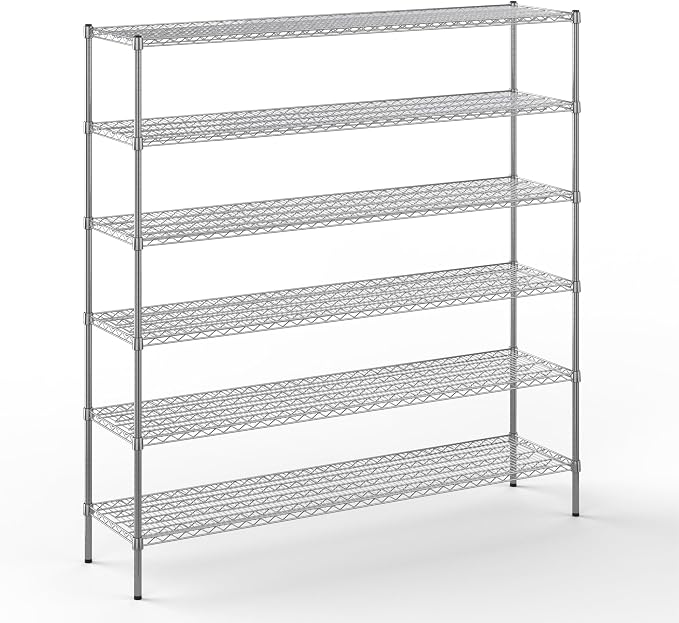 18" Deep x 72" Wide x 74" Height Wire Shelving Kit | 6-Tier | NSF Commercial by Regal+Altair