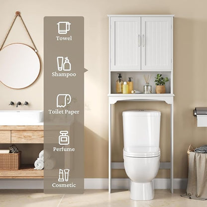 Yaheetech Over the Toilet Storage Cabinet, Bathroom Organizer, Open Compartment - Image 7