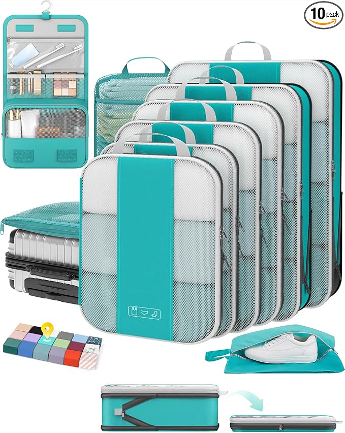 OlarHike 10 Set Compression Packing Cubes by OlarHike