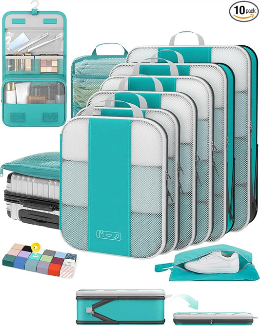 OlarHike 10 Set Compression Packing Cubes by OlarHike