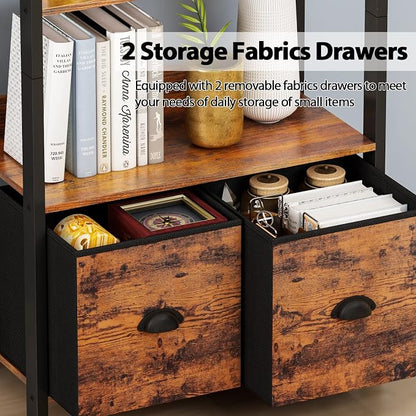 Furologee 6-Tier Bookshelf, Tall 71" Rustic Bookcase - Image 4