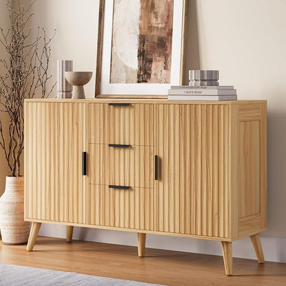47.2" Fluted Sideboard Buffet Cabinet by Unknown