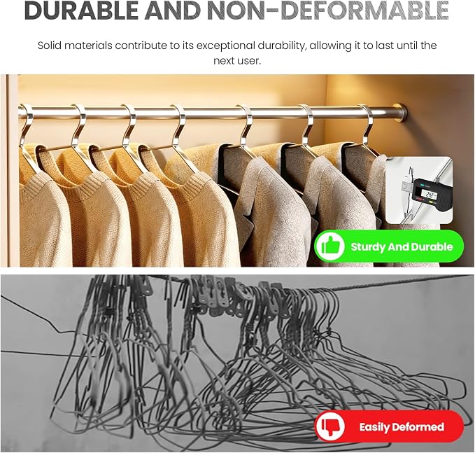 Jiang&Rong 20 Pack Stainless Steel Hangers - Image 4