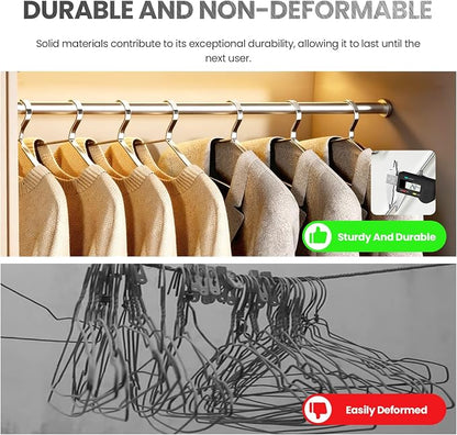 Jiang&Rong 20 Pack Stainless Steel Hangers - Image 4