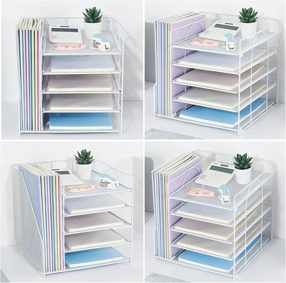 LEKETREE Desk Organizers and Accessories, 5-Tier Paper Letter Tray Organizer - Image 6