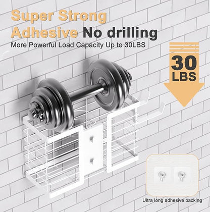 FUNKYLEE Bathroom Organizers and Storage, 3 in 1 Metal Wall Mount - Image 5