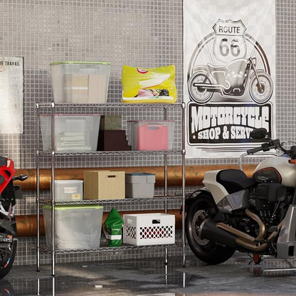 14" Deep x 48" Wide x 54" Height Wire Shelving Kit | 4-Tier | NSF Commercial - Image 6
