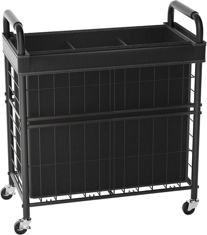 Laundry Hamper 3 Section, 145L Rolling Laundry Sorter Basket by Ollieroo