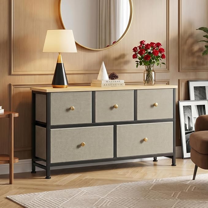 OLIXIS 5 Drawer Dresser for Bedroom, Storage Organizer Unit for Closet | Chest - Image 7