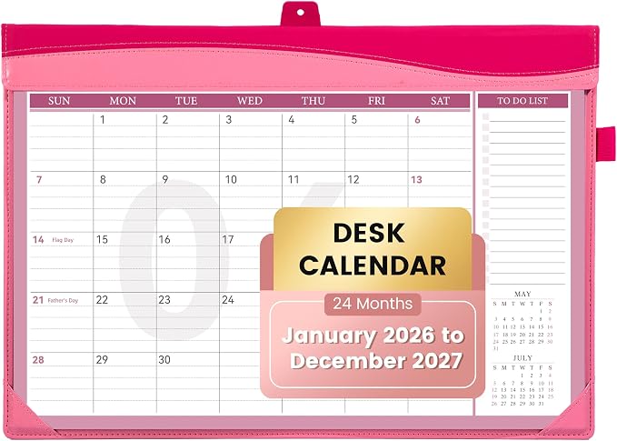 Yoment Desk Calendar 2026, Jan 2026-Dec 2027, 2026 Desk Calendar Large 17 x 12 by Yoment-Enjoyyourmoment