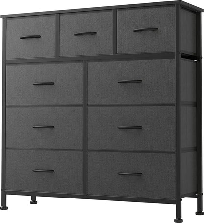 DUMOS Dresser for Bedroom, 9 Fabric Storage Tower Unit Dresser Organizer | Wood by DumosLifestyle