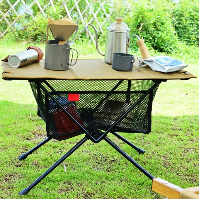Outdoor Foldable Table Net Bag, Fine Knitted Thick Net Storage Bag, Under Desk - Image 2