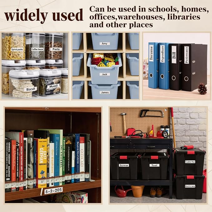 Self Adhesive Label Holders, ELEMGULY 52 Pcs Adhesive Shelf Tag Shelf Label - Image 5