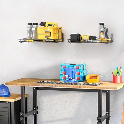 WALMANN Garage 12x18 inch Wall Shelf, Wall-Mounted Storage Shelves - Image 2