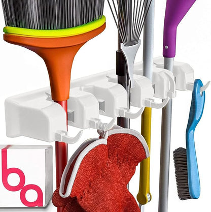 EXTRA GRIP Mop & Broom Holder Wall Mount by BerryAve