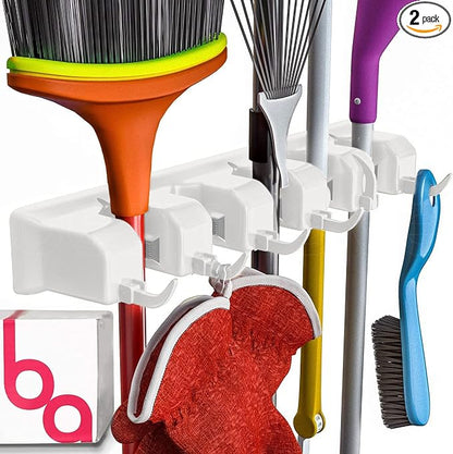 EXTRA GRIP Mop & Broom Holder Wall Mount by BerryAve