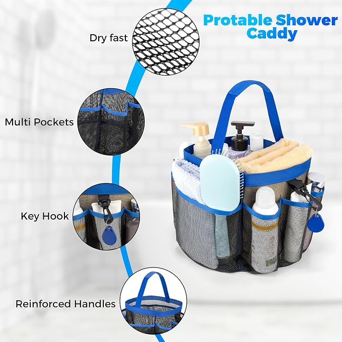 Mesh Shower Caddy Portable for College Dorm Room Essentials - Image 2