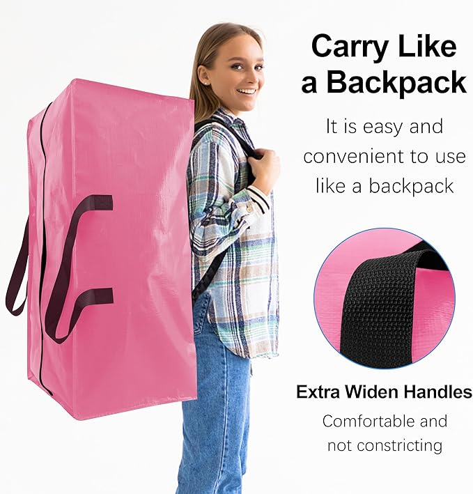 12 Pack Heavy Duty Large Moving Bags W/Backpack Straps - Image 4