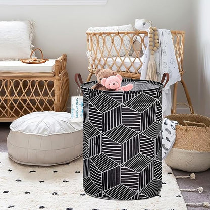 LANGYASHAN Laundry Basket Canvas Fabric Collapsible Organizer Basket - Image 7