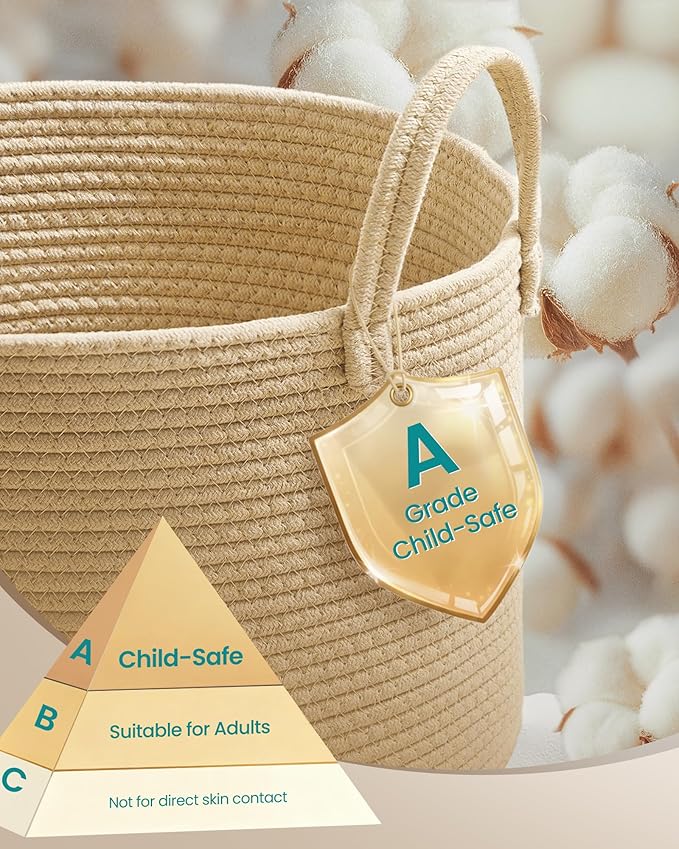 SONGMICS Laundry Hamper, Cotton Rope Laundry Basket - Image 3