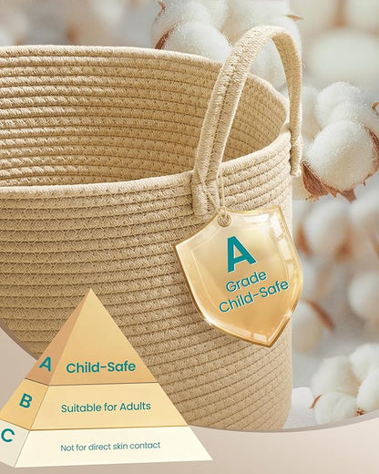 SONGMICS Laundry Hamper, Cotton Rope Laundry Basket - Image 3