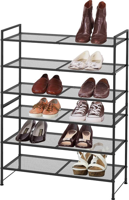 Simple Houseware 3-Tier Stackable Mesh Shoe Rack - Image 4