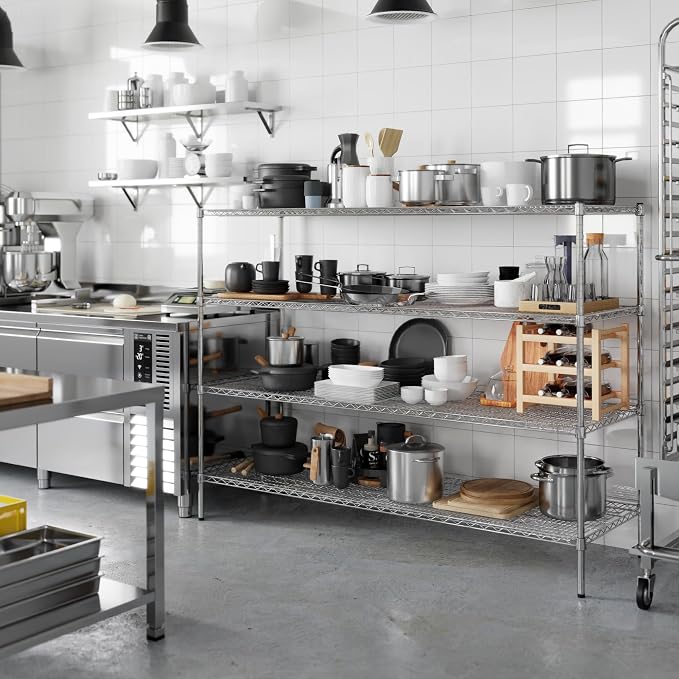 24" Deep x 72" Wide x 54" Height Wire Shelving Kit | 4-Tier | NSF Commercial - Image 5