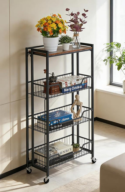 GarveeHome Large 4-Tier Foldable Kitchen Storage Shelf | No Assembly Required - Image 7