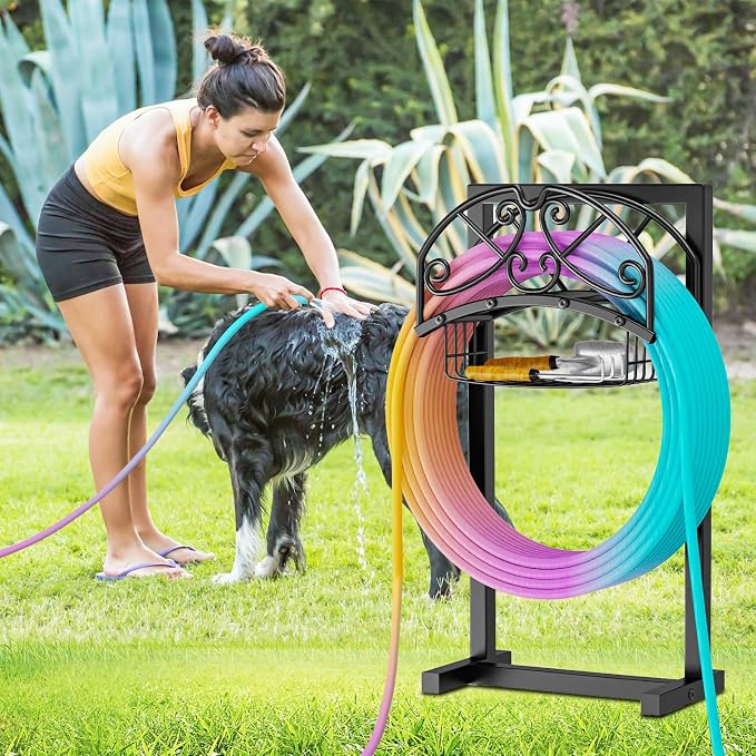 Garden Hose Holder, Metal Water Hose Holder - Image 7