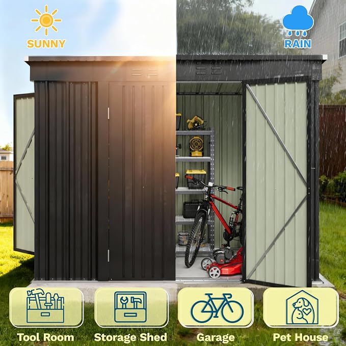 Patiowell 8x4 FT Outdoor Storage Shed - Image 6