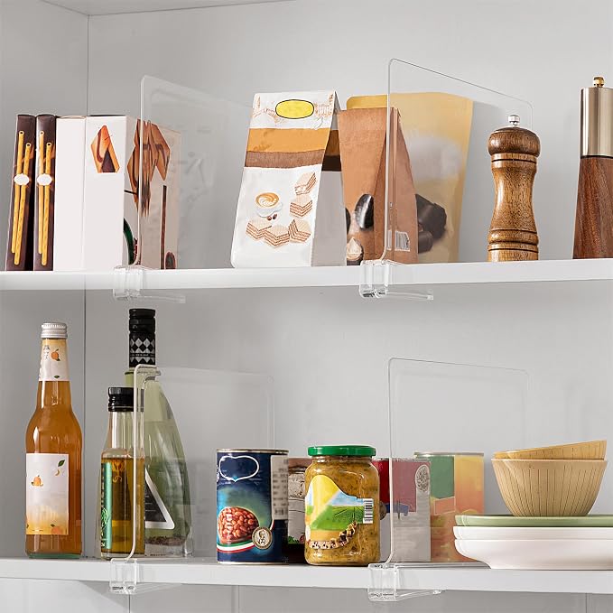 HBlife 8 Pack Clear Shelf Dividers, Vertical Purse Organizer - Image 8