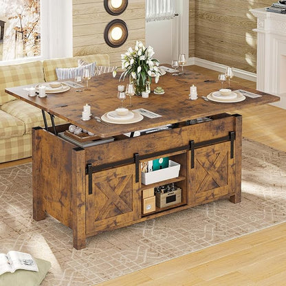 SEDETA Lift Top Coffee Table, 4 in 1 Convertible Coffee Tables - Image 8
